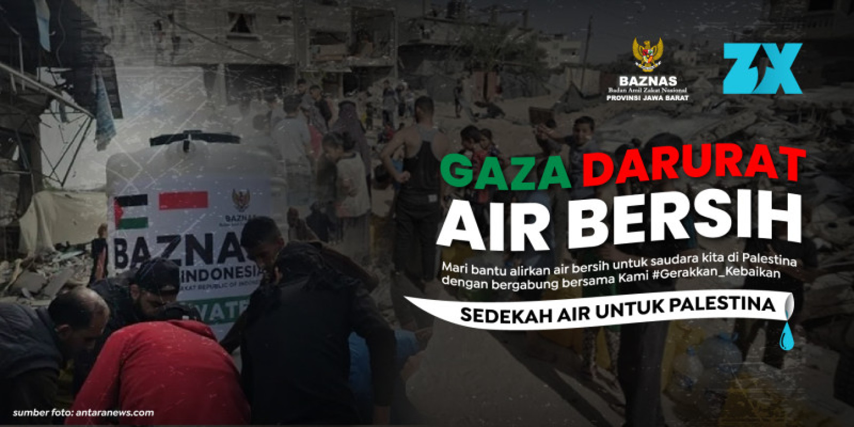 Sedekah air untuk selamatkan kehidupan palestina