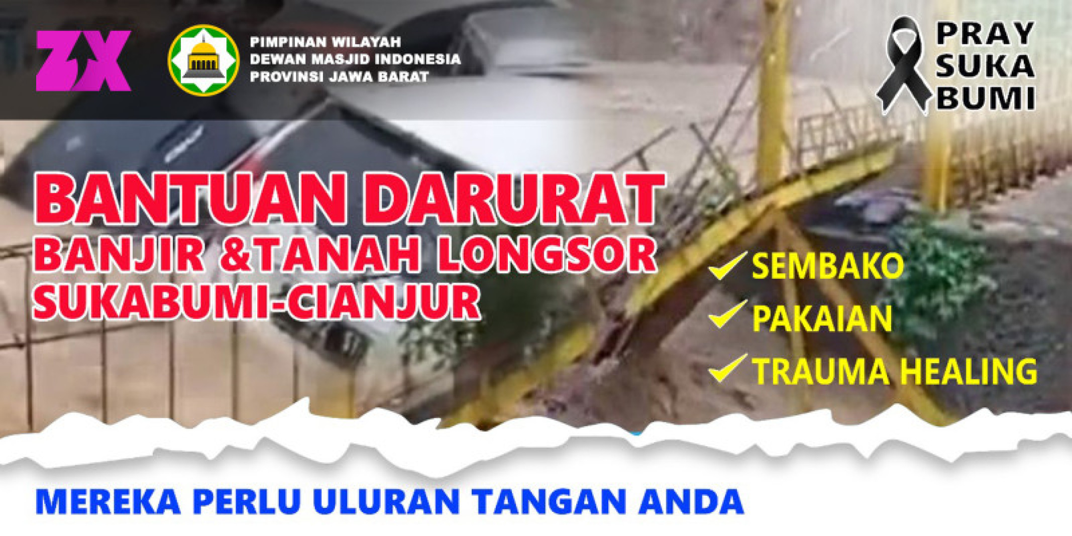 Bantuan Darurat Banjir & Longsor Sukabumi-Cianjur